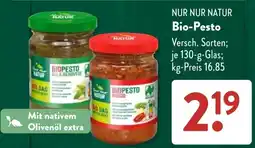Aldi Süd NUR NUR NATUR Bio-Pesto Angebot
