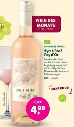 Denns BioMarkt Montmija Syrah Rosé Angebot