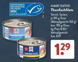 Aldi Süd ALMARE SEAFOOD Thunfischfilets Angebot
