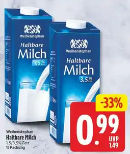 Edeka24 Weihenstephan Haltbare Milch Angebot