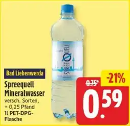Edeka24 Spreequell Mineralwasser Angebot