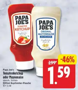 Edeka24 Papa Joe's Tomatenketchup oder Mayonnaise Angebot