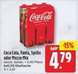 Edeka24 Coca Cola, Fanta, Sprite oder Mezzo Mix Angebot