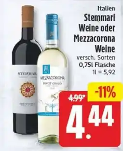 Edeka24 Stemmari Weine oder Mezzacorona Weine Angebot
