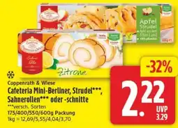 Edeka24 Cafeteria Mini-Berliner, Strudel***, Sahnerollen*** Angebot