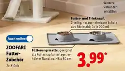 Lidl ZOOFARI Futter- Zubehör Angebot