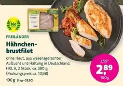 Biomarkt FREILÄNDER Hähnchen-brustfilet Angebot