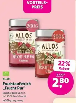 Biomarkt ALLOS Fruchtaufstrich „Frucht Pur“ Angebot