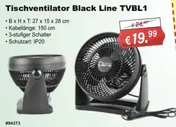 Stabilo Fachmarkt Tischventilator Black Line TVBL1 Angebot