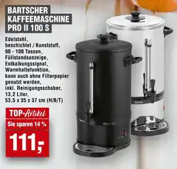 EDEKA Foodservice BARTSCHER KAFFEEMASCHINE PRO II 100 S Angebot