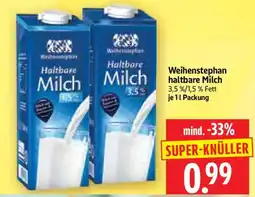 Edeka Herkules Weihenstephan haltbare Milch Angebot