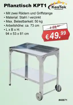 Stabilo Fachmarkt Pflanztisch KPT1 Kestek Angebot