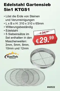 Stabilo Fachmarkt Edelstahl Gartensieb 5in1 KTGS1 Angebot