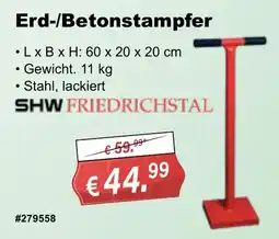 Stabilo Fachmarkt Erd-/Betonstampfer SHW FRIEDRICHSTAL Angebot