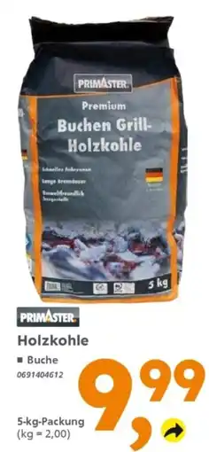 Globus Baumarkt PRIMASTER Premium Buchen Grill-Holzkohle Angebot