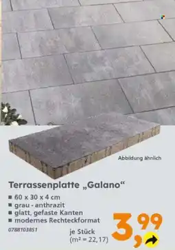 Globus Baumarkt Terrassenplatte "Galano" Angebot