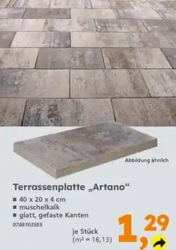 Globus Baumarkt Terrassenplatte "Artano" Angebot