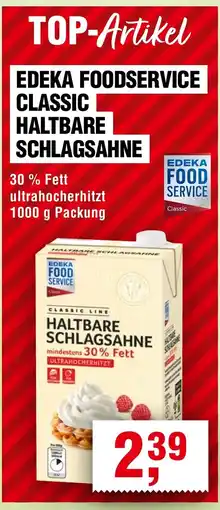 EDEKA Foodservice EDEKA FOODSERVICE CLASSIC HALTBARE SCHLAGSAHNE Angebot