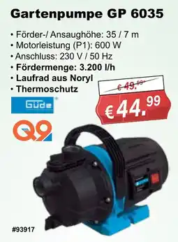 Stabilo Fachmarkt Gartenpumpe GP 6035 Güde Angebot