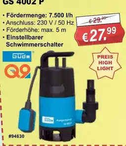 Stabilo Fachmarkt Gude GS 4002 P Angebot
