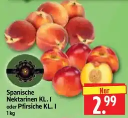 Edeka Herkules Spanische Nektarinen KL. I oder Pfirsiche KL. I Angebot