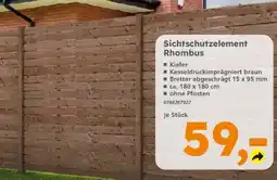 Globus Baumarkt Sichtschutzelement Rhombus Angebot