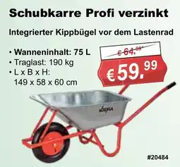 Stabilo Fachmarkt Schubkarre Profi verzinkt Angebot