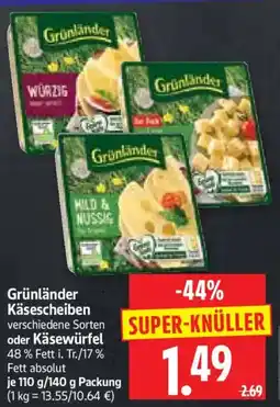 Edeka Herkules Grünländer Käsescheiben Angebot
