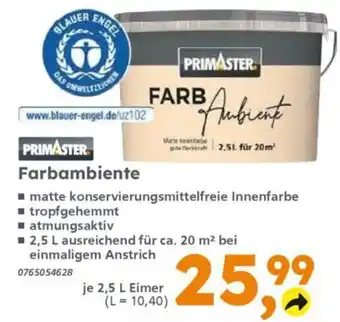 Globus Baumarkt PRIMASTER Farbambiente Angebot