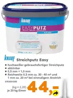 Globus Baumarkt knauf Streichputz Easy Angebot