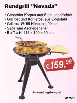Stabilo Fachmarkt Rundgrill "Nevada" Angebot