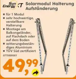 Globus Baumarkt Sun Energy XT Solarmodul Halterung Aufständerung Angebot