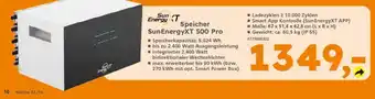 Globus Baumarkt SunEnergyXT Speicher 500 Pro Angebot