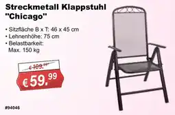 Stabilo Fachmarkt Streckmetall Klappstuhl "Chicago" Angebot