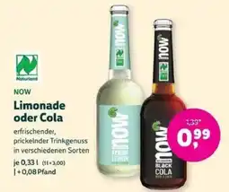 Biomarkt NOW Limonade oder Cola Angebot