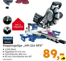 Globus Baumarkt Kappzugsäge „HM 216 SPX“ Angebot