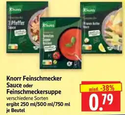 Edeka Herkules Knorr Feinschmecker Sauce oder Feinschmeckersuppe Angebot