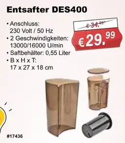 Stabilo Fachmarkt Entsafter DES400 Angebot