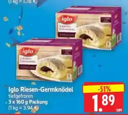 Edeka Herkules Iglo Riesen-Germknödel Angebot