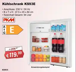 Stabilo Fachmarkt Kühlschrank KS93E PKM Angebot