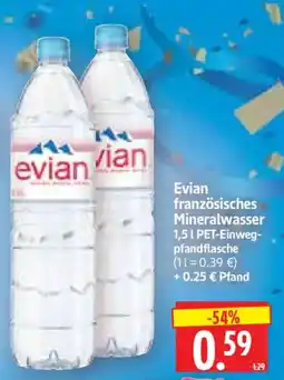 Edeka Herkules Evian französisches Mineralwasser Angebot