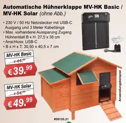 Stabilo Fachmarkt Automatische Hühnerklappe MV-HK Basic / MV-HK Solar Angebot