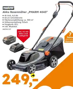 Globus Baumarkt Akku Rasenmäher PMARM 4043 Angebot