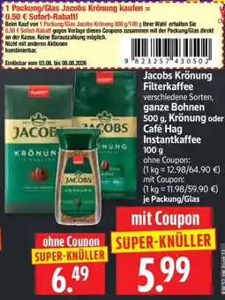 Edeka Herkules Jacobs Krönung Filterkaffee Angebot