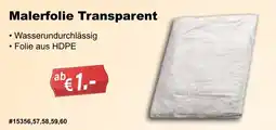 Stabilo Fachmarkt Malerfolie Transparent Angebot