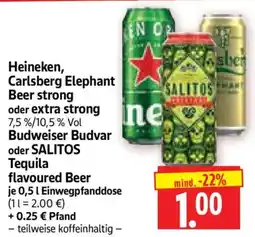 Edeka Herkules Heineken, Carlsberg Elephant Beer strong Angebot