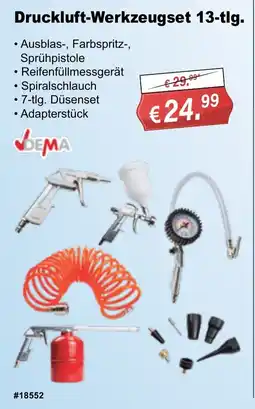 Stabilo Fachmarkt Druckluft-Werkzeugset 13-tlg. DEMA Angebot