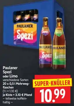 Edeka Herkules Paulaner Spezi oder Limo Angebot