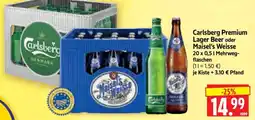 Edeka Herkules Carlsberg Premium Lager Beer oder Maisel's Weisse Angebot