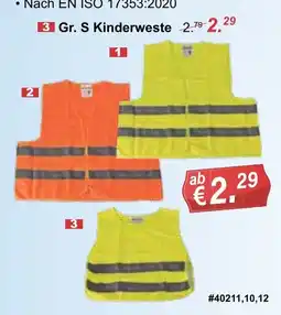 Stabilo Fachmarkt Gr. S Kinderweste Angebot